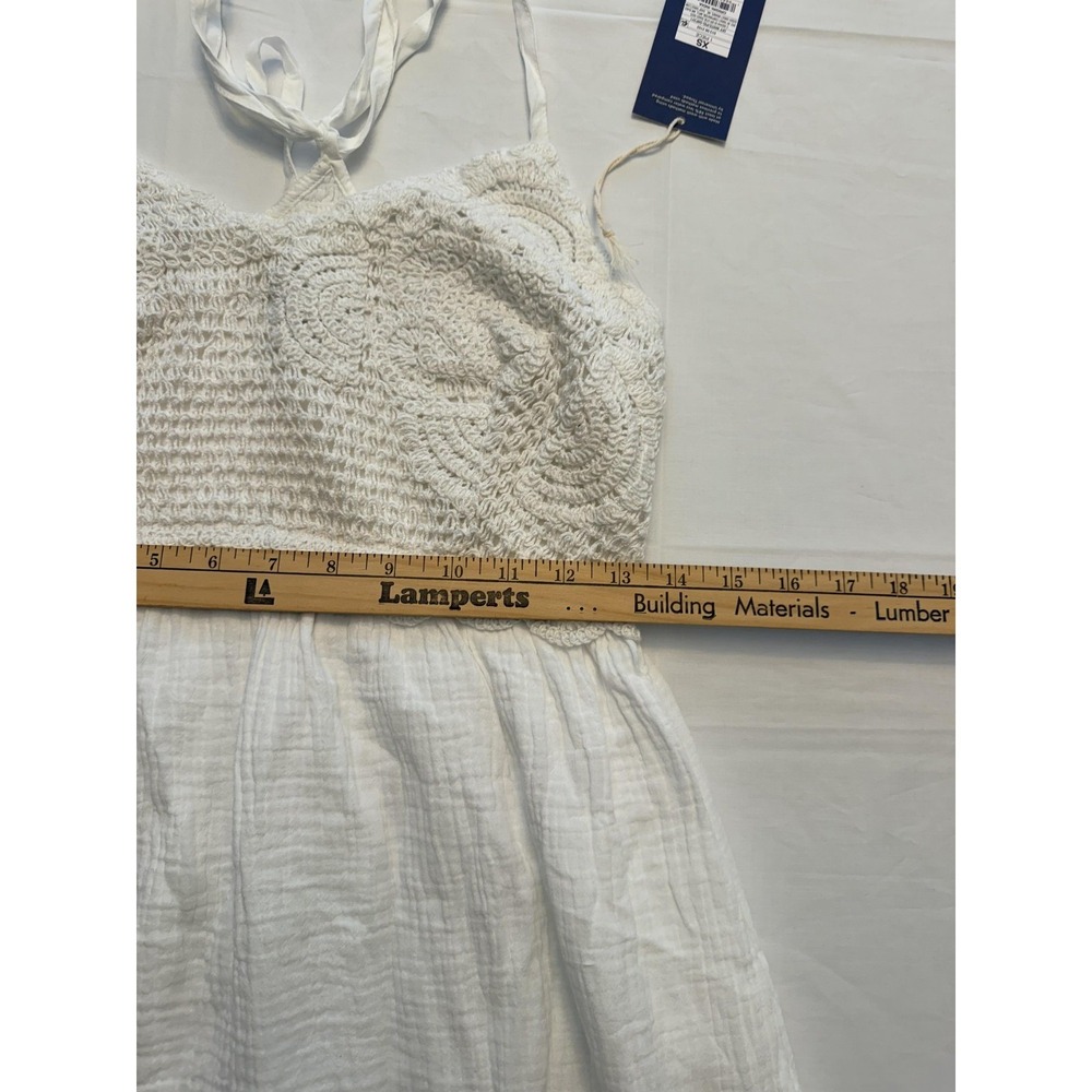 Universal Thread Dress Womens XS White Crochet Bodice Maxi Sundress Boho‎ Lined - Picture 5 of 9